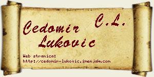 Čedomir Luković vizit kartica